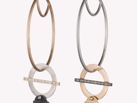 CROSSBAR HOOP EARRINGS Sale