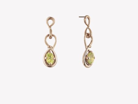 frond charm drop earringsantique peridotscirca 1940 Online