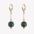 BEADED SPHERE DROP EARRINGS - MALACHITE Online Hot Sale