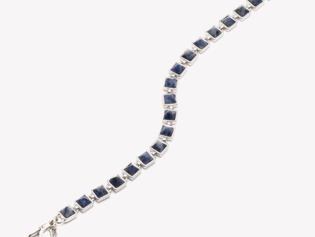 PYRAMID TENNIS BRACELET - LAPIS LAZULI Hot on Sale