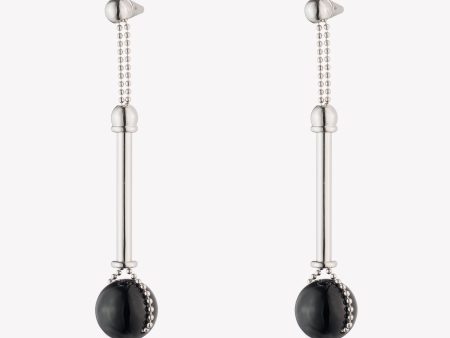 COLONNADE EARRINGS - ONYX For Discount