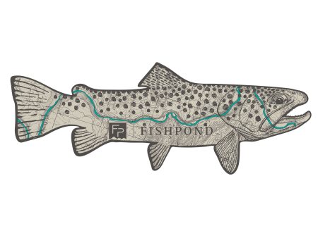 Topo Trout Sticker - 8” Online