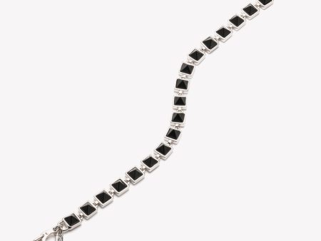 PYRAMID TENNIS BRACELET - ONYX Hot on Sale