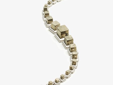 CUBE BRACELET - PYRITE on Sale