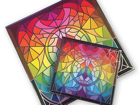 Stained Glass Empty Magnetic Palette Bundle (Standard + Mini Palette) Online Hot Sale