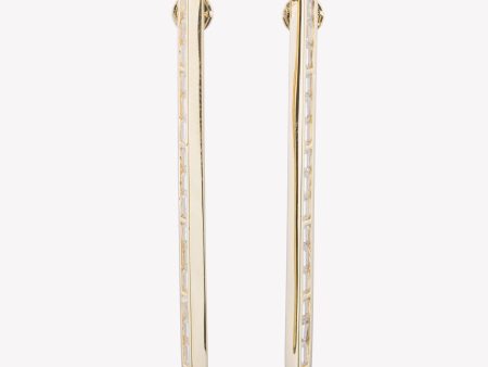 BAGUETTE LINE  EARRINGS For Cheap