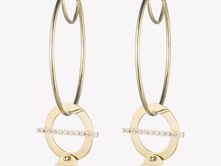 CROSSBAR HOOP EARRINGS Supply