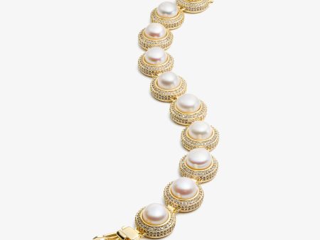 PAVÉ PEARL BRACELET For Sale