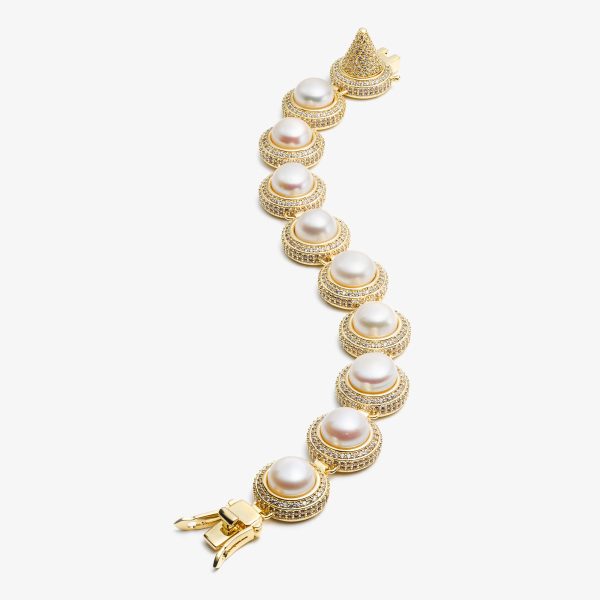 PAVÉ PEARL BRACELET For Sale