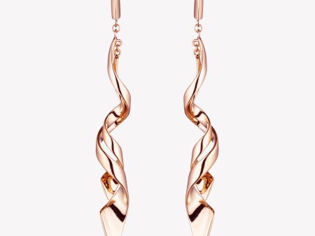 SPIRALED RIBBON EARRINGS Fashion