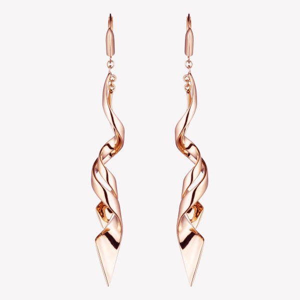 SPIRALED RIBBON EARRINGS Fashion