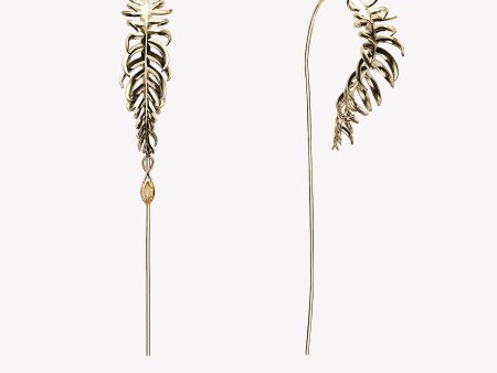 frond line earringsantique diamondcirca 1940 Fashion