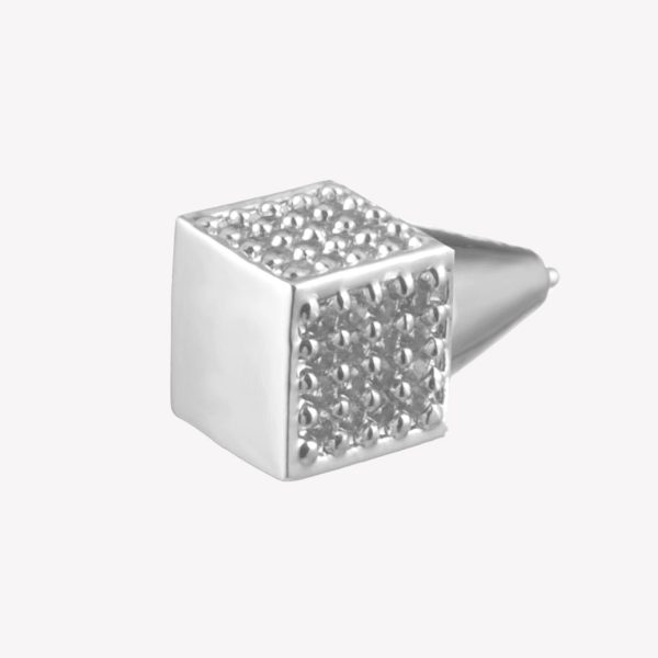 PAVÉ CUBE STUD EARRINGS For Discount