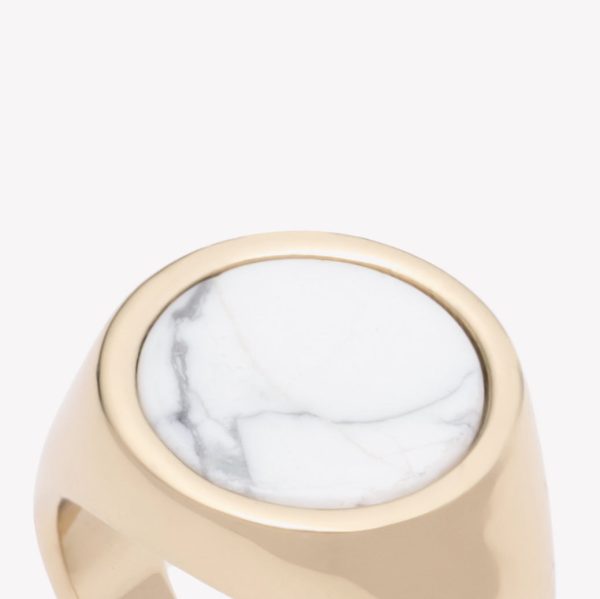 INLAID SIGNET RING - HOWLITE Fashion