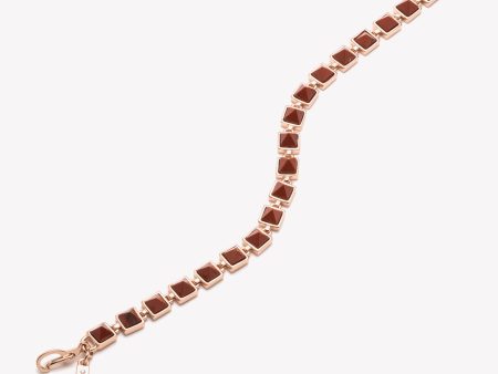 PYRAMID TENNIS BRACELET - CARNELIAN Fashion