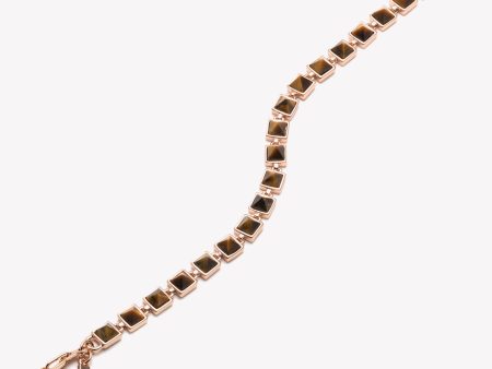 PYRAMID TENNIS BRACELET - TIGER EYE Online