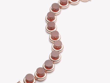 CYLINDER BRACELET - CARNELIAN For Cheap