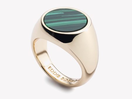 INLAID SIGNET RING - MALACHITE Fashion