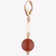 BEADED SPHERE DROP EARRINGS - CARNELIAN Hot on Sale