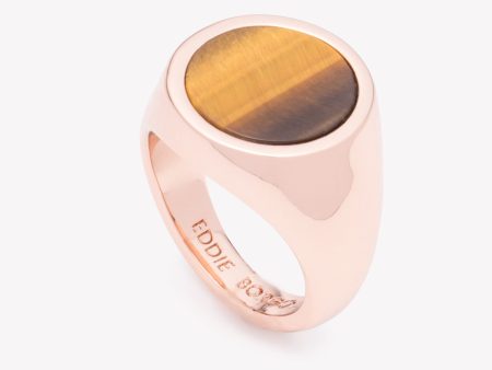 INLAID SIGNET RING - TIGER EYE Online