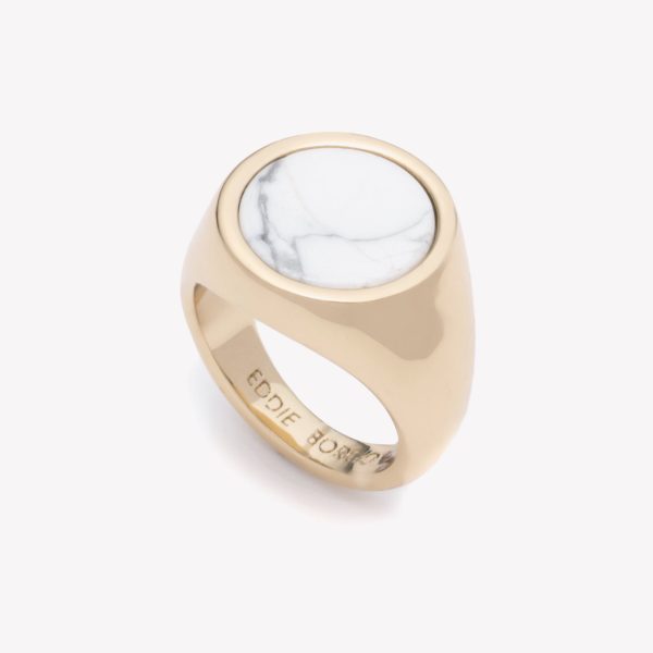 INLAID SIGNET RING - HOWLITE Fashion