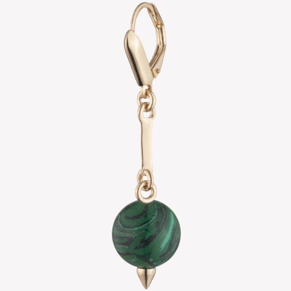 BEADED SPHERE DROP EARRINGS - MALACHITE Online Hot Sale