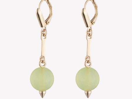 BEADED SPHERE DROP EARRINGS - JADE Cheap