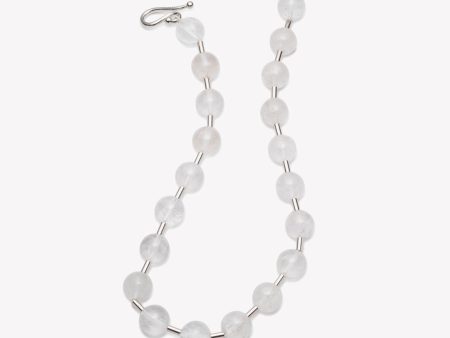 BEADED BALL CHAIN NECKLACE - QUARTZ Discount