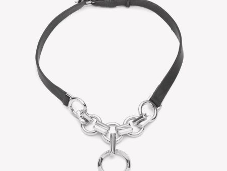 LEATHER O-RING CHOKER Hot on Sale