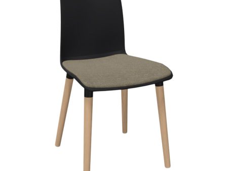 MOOD Side Chair - Upholstered Seat - Wood Legs Supply