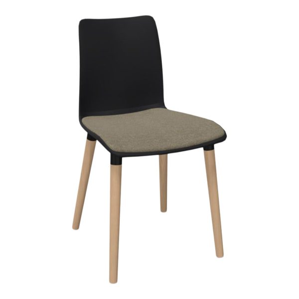 MOOD Side Chair - Upholstered Seat - Wood Legs Supply