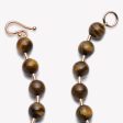 BEADED BALL CHAIN NECKLACE - TIGER EYE on Sale