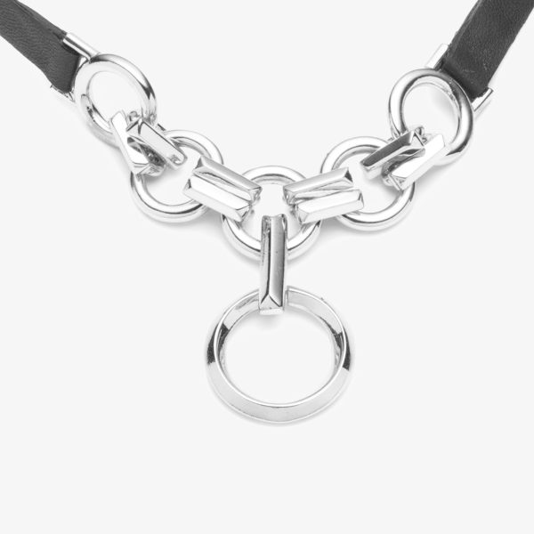 LEATHER O-RING CHOKER Hot on Sale