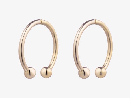 BARBELL HOOP EARRINGS Cheap