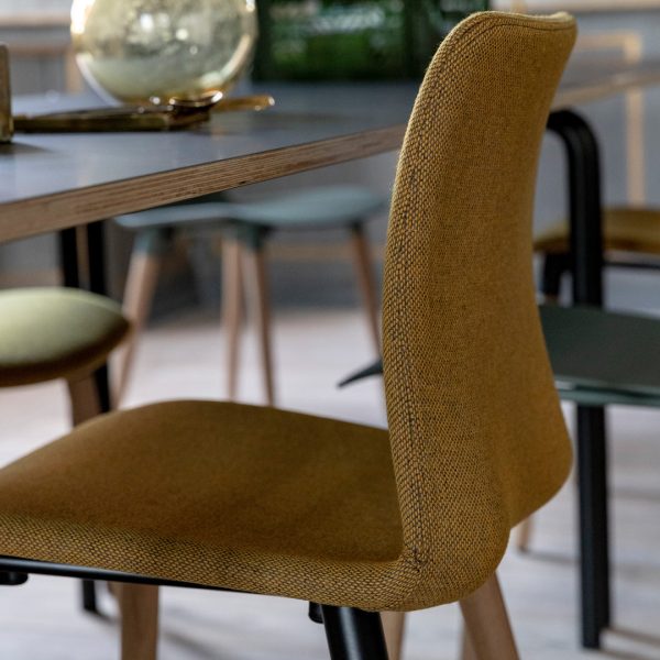 MOOD Side Chair - Fully Upholstered - Wood Legs Cheap