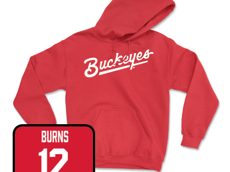 Red Softball Script Hoodie  - Jasmyn Burns For Cheap