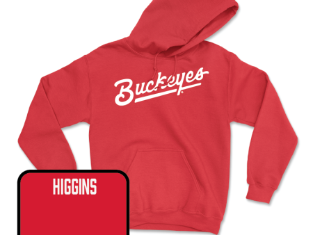 Red Track & Field Script Hoodie  - Victoria Higgins Sale